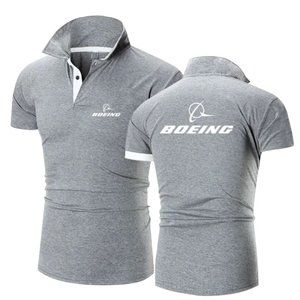 Boeing men’s GREY collared 3 buttons shirt size small